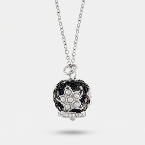 Collana in Argento 925 campanella con zirconi