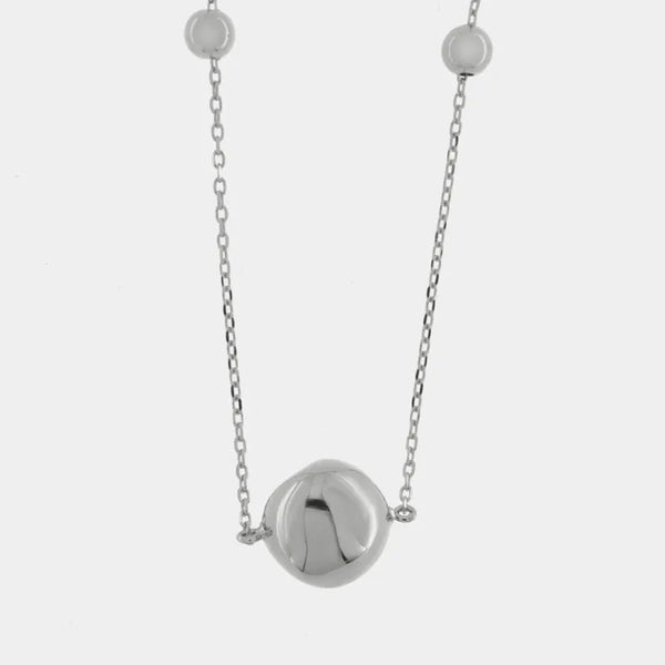Collana in Argento 925 con sfera liscia - BYSIMON gioielli