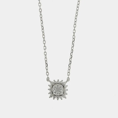 Collana in Argento 925 zircone trasparente BYSIMON - gioiello BySimon