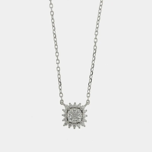 Collana in Argento 925 zircone trasparente BYSIMON - gioiello BySimon
