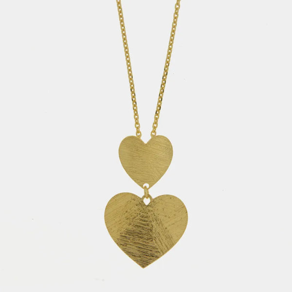 Collana in Argento 925 con cuori graffiati - BYSIMON gioielli
