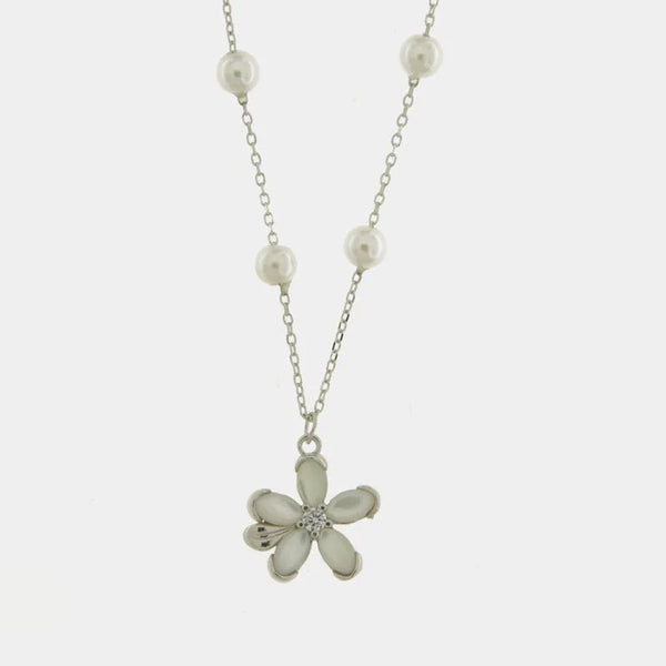 Collana in Argento 925 fiore - BYSIMON gioielli