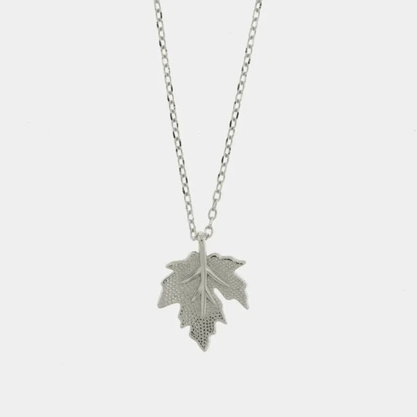 Collana in Argento 925 con foglia