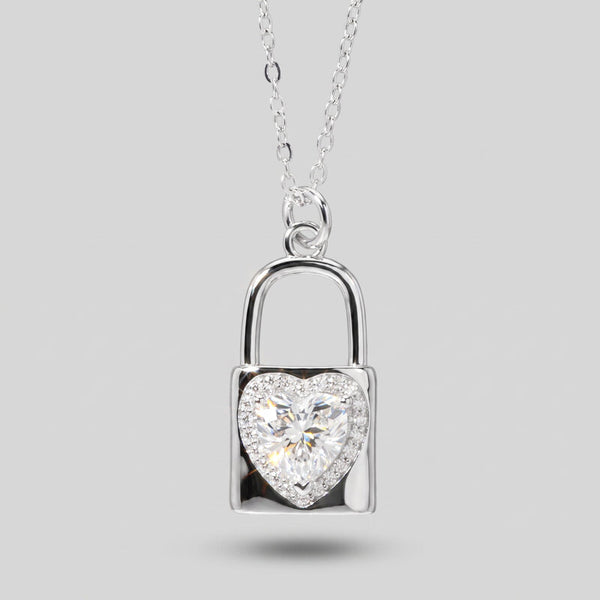 Collana in Argento 925 lucchetto con cuore Collezione Hanoi - BYSIMON gioielli