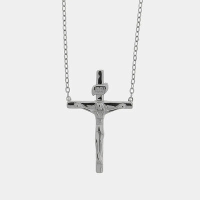 Collana in Argento 925 crocifisso con Gesù Collezione Hanoi - BYSIMON gioielli