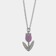 Collana in Argento 925 tulipano lilla - BYSIMON gioielli