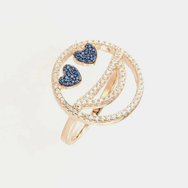 Anello in Argento 925 smile con zirconi