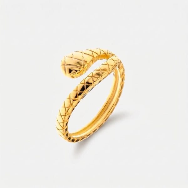Anello in Argento 925 con dettagli a forma di serpente - BYSIMON gioielli