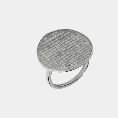 Anello in Argento 925 tondo con zirconi - BYSIMON gioielli