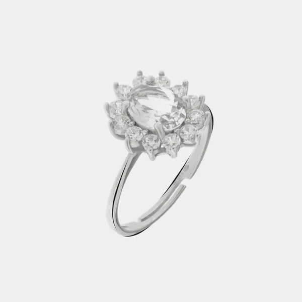 Anello in Argento 925 con zirconi trasparenti BYSIMON - gioiello BySimon