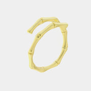Anello in Argento 925 a forma di bambù