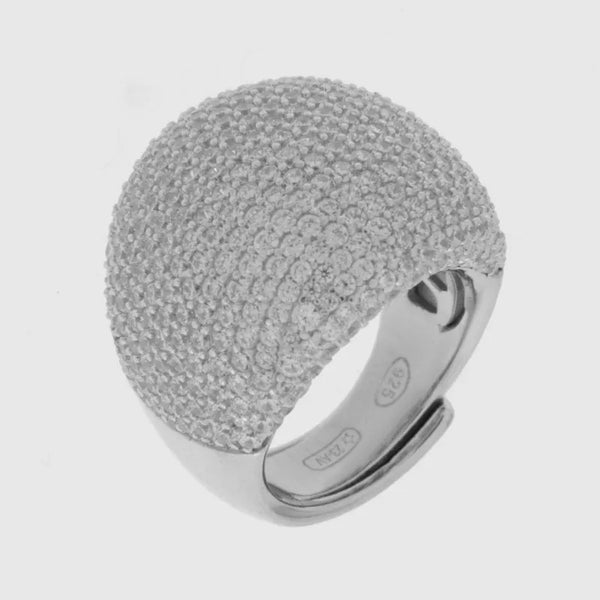 Anello in Argento 925 pave di zirconi Collezione Amsterdam - BYSIMON gioielli