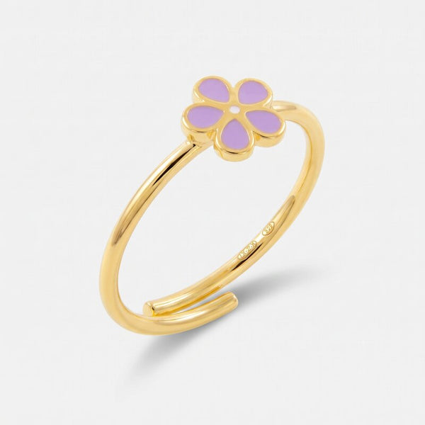 Anello in Argento 925 con fiore lilla - BYSIMON gioielli