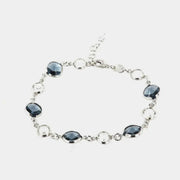 Bracciale in Argento 925 con giro di cristalli grigi e bianchi
