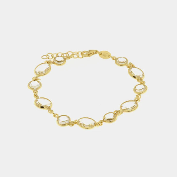 Bracciale in Argento 925 con giro di cristalli - BYSIMON gioielli