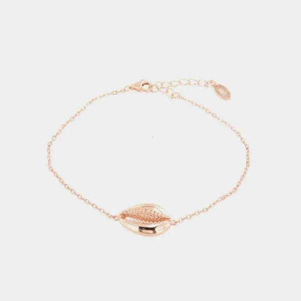 Bracciale in Argento 925 con conchiglia centrale liscia