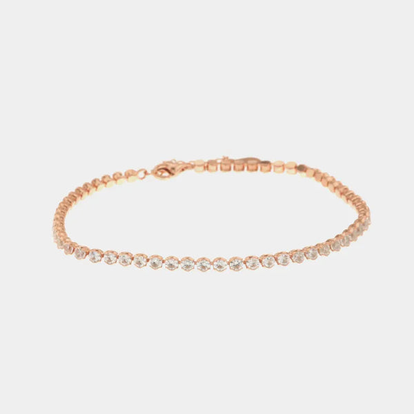 Bracciale in Argento 925 tennis impreziosito da zirconi bianchi - BYSIMON gioielli