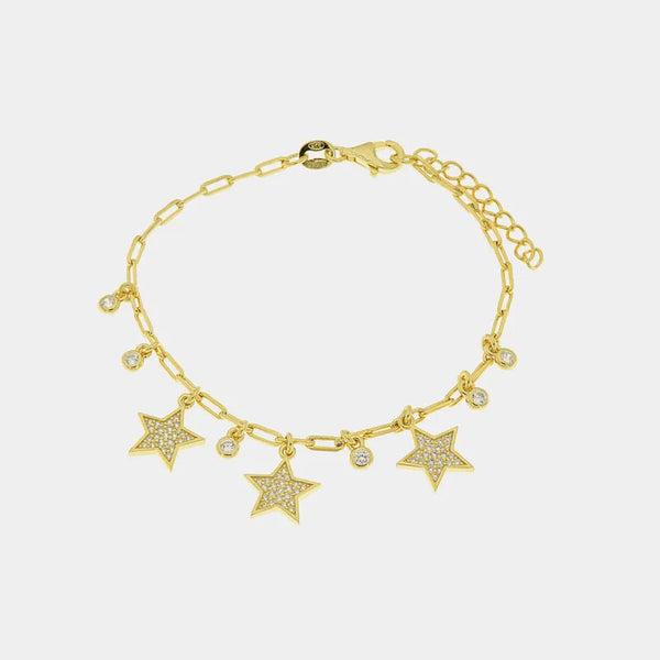 925 Silver bracelet with hanging stars