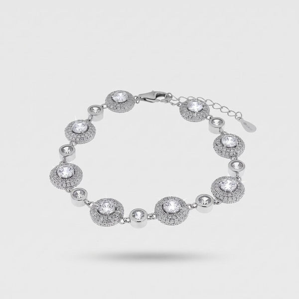 Bracciale in Argento 925 con punti luce trasparenti - BYSIMON gioielli