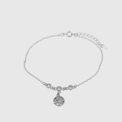 Bracciale in Argento 925 con albero della vita pendente