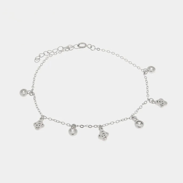 Bracciale in Argento 925 con punti luce pendenti - BYSIMON gioielli