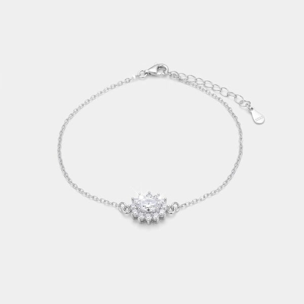 Bracciale in Argento 925 con zirconi trasparenti - BYSIMON gioielli