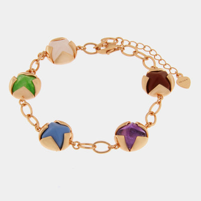 Bracciale in Argento 925 con fiori colorati SIMEONE - gioiello BySimon