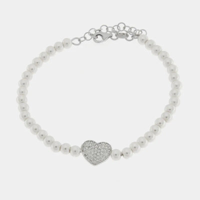 Bracciale in Argento 925 con cuore zirconato BYSIMON - gioiello BySimon