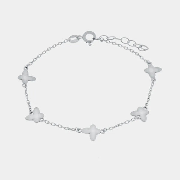 Bracciale in Argento 925 con ciondoli farfalla - BYSIMON gioielli