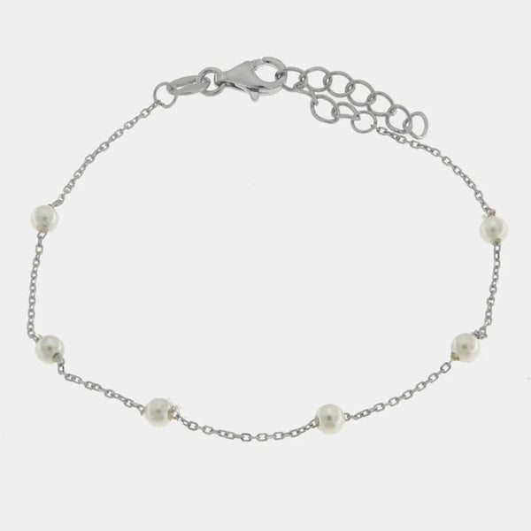 Bracciale in Argento 925 con perle - BYSIMON gioielli