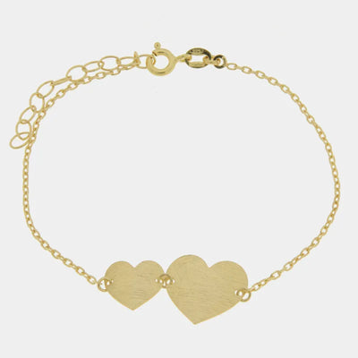 Bracciale in Argento 925 con cuori graffiati - BYSIMON gioielli