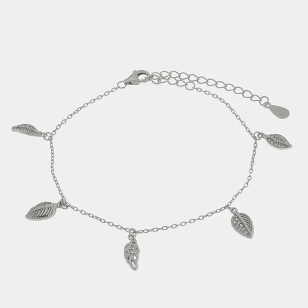 Bracciale in Argento 925 con foglie - BYSIMON gioielli