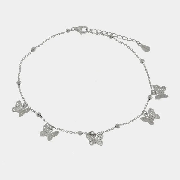 Bracciale in Argento 925 con farfalle - BYSIMON gioielli