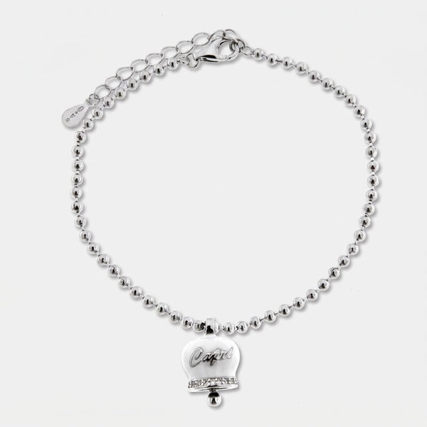 Bracciale in Argento 925 campanella bianca Capri - BYSIMON gioielli