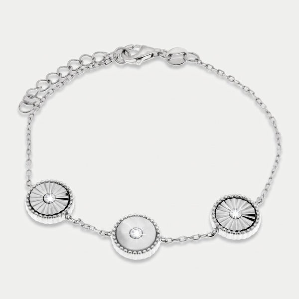 Bracciale in Argento 925 cerchi zirconati - BYSIMON gioielli