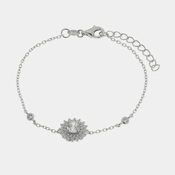 Bracciale in Argento 925 kate con zircone trasparente - BYSIMON gioielli