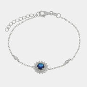 Bracciale in Argento 925 kate con zircone blu