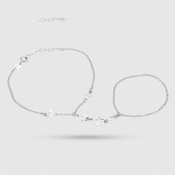 Baciamano in Argento con stelle - BYSIMON gioielli