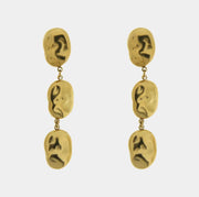 Orecchini in Acciaio piastre martellate pendenti