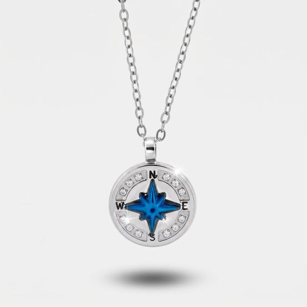 Collana in Acciaio con ciondolo rosa venti blu IJEWEL - gioiello BySimon