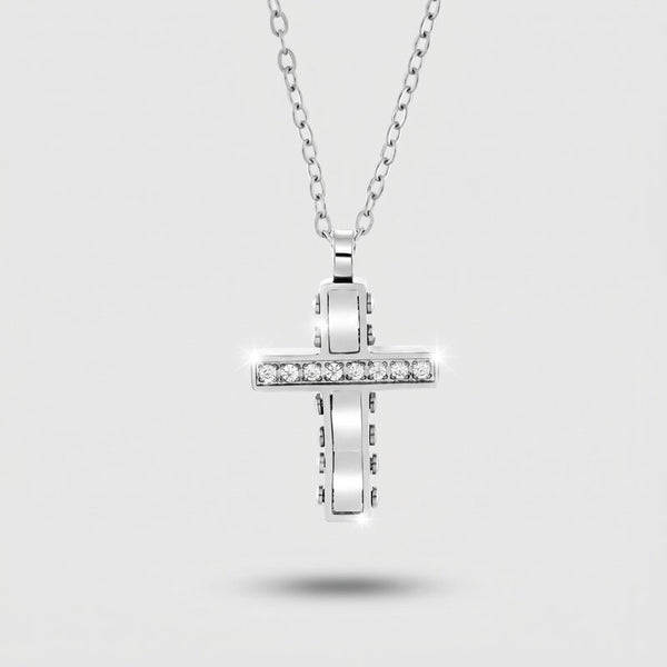 Collana in Acciaio con pendente a forma di croce - BYSIMON gioielli