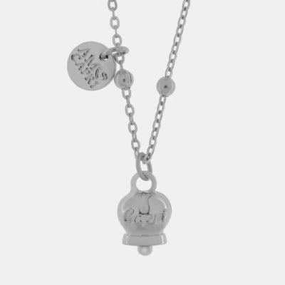 Collana in Acciaio con campanella pendente con scritta Capri - BYSIMON gioielli