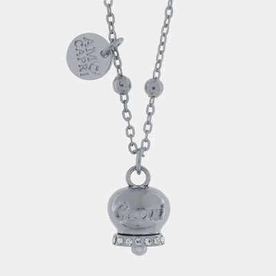 Collana in Acciaio Inossidabile con campanella con scritta Capri | gioielli in acciaio inossidabile | BYSIMON