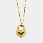 Collana in Acciaio lucchetto a forma di cuore