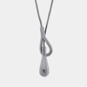 Collana in Acciaio intrecciato con goccia