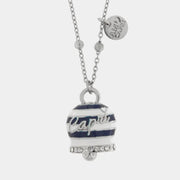 Collana in Acciaio campanella Capri con strisce blu - BYSIMON gioielli