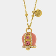 Collana in Acciaio campanella Capri rosa con pois - BYSIMON gioielli
