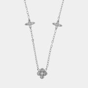 Collana in Acciaio fiori silver COEUR - gioiello BySimon