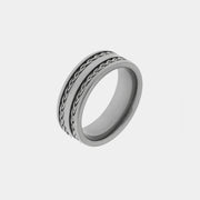 Anello in Acciaio con piccole catene