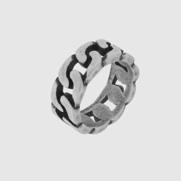 Anello in Acciaio con catene IJEWEL - gioiello BySimon